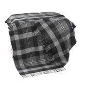 Large Irish Picnic Blanket Grey Graphite Plaid image