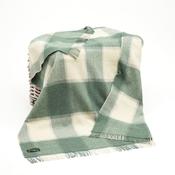 Large Irish Picnic Blanket White Sea Green Block image