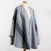 Lambswool Cape Grey Blue with Denim and Grey Stripe image