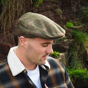 Irish Tweed Cap Rust Dark Brown Orange Overcheck image