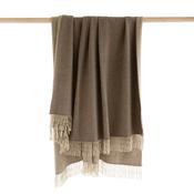 Wool Angora Throw Brown Beige image