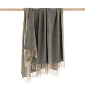 Wool Angora Throw Grey Beige image