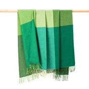 Lambswool Throw Multi Col Green Large Blocks image