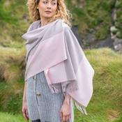 Oversized Merino Scarf Baby Pink Glencheck image