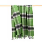 Merino Lambswool Blanket Green Grey Diffused Check image