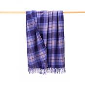 Lambswool Throw Lavender Purple Violet Blue Check image