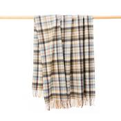 Lambswool Throw Blue Cream Brown Denim Check image