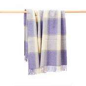 Large Irish Picnic Blanket Lavender White Silver Block image