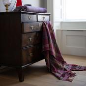 Merino Lambswool Blanket Pink Lilac Glen Check image