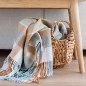 Merino Lambswool Blanket Green Rust Mustard Plaid image
