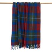 Lambswool Throw Reds Green Blue Plaid