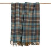 Lambswool Throw  Denim Kingfisher Plaid image