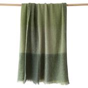 Mohair Throw Green Mix Block Check image