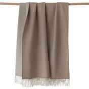 Wool Angora Throw Camel Cream