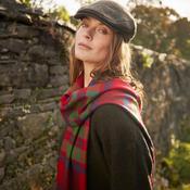 Merino Luxury Wool Scarf Red Green Blue Check Herringbone image