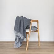 Merino Lambswool Blanket Charcoal Reversible image