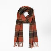 Irish Wool Scarf Medium Rust Brown Green Plaid image