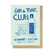 Gin &amp; Tonic Club Greetings Card