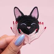 Malicieuse | Iron-On Patch Cat Hug image
