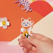 Malicieuse | Iron-On Patch Lucky Cat image