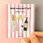 Rio Soléy | Baguette, Wine &amp; Camembert Cheese Handmade Mini Magnet Set – Apéro Time