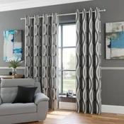 Alpine Silver Eyelet Curtains