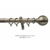 28mm Antique Brass Ball End Extendable Pole (Skyline)