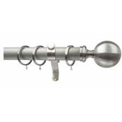 Vogue 50mm Brushed Steel Smooth Reeded Pole Collection Complete Set Ball End image