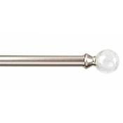 Vogue 28mm Pole Complete Set Brushed Steel Cracked Glass End image