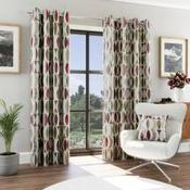 Himalaya Red Eyelet Curtains