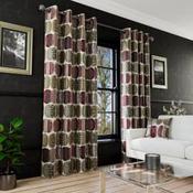 Latitude Red Eyelet Curtains image