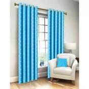 Dotty Teal Blackout Eyelet Curtains image