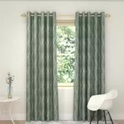 Fleur Des Lys Fern Eyelet Curtains image