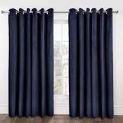 Midnight Velvet Thermal Blackout Eyelet Curtains - Navy image