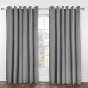 Midnight Velvet Thermal Blackout Eyelet Curtains - Silver image