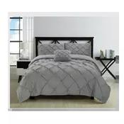Pintuck Complete Bedding Set Silver image