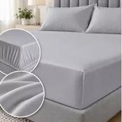 Microfibre Fitted Sheet Silver image