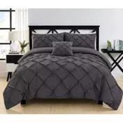 Pintuck Complete Bedding Set Charcoal image
