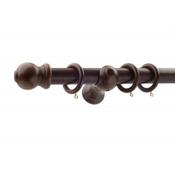 Walnut Classic Wooden Curtain Pole 35 mm