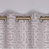 Maze Silver Eyelet Curtains image