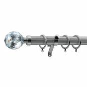 Dynasty Half Reeded 35mm Brushed Steel Crystal End