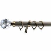 Dynasty Half Reeded 35mm Antique Brass Crystal End image