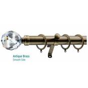 Viscount Half Reeded 28mm Antique Brass Crystal End image