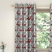 Tulip Red Eyelet Curtains image