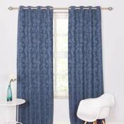 Rochelle Navy Eyelet Curtains image