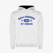 Ballyboden St Endas GAA KCS Chicago Hoodie English Version - White / Navy - KIDS