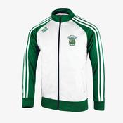 Mullagh Camogie Club KCS Park Retro Track Jacket - White / Kelly Green