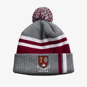 Multyfarnham GAA KCS Champion Beanie - Dark Grey / Maroon / White image