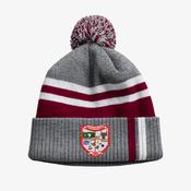 St Ernan's NS Delvin KCS Champion Beanie - Dark Grey / Maroon / White image