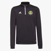Ferbane Belmont GAA Adidas Entrada Half Zip Training Top - Black / White image